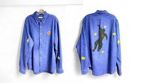 Mens long sleeve button down 100% cotton shirt - MATISSE